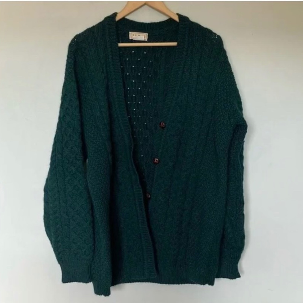 Vintage LL Bean Wool Cardigan Size Large